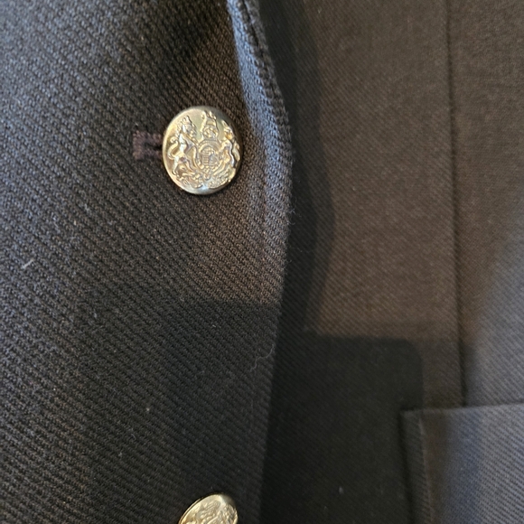 Massimo Dutti Wool Blended Women's Gold Button Professional Blazer Jacket Sz 10 - Picture 10 of 14